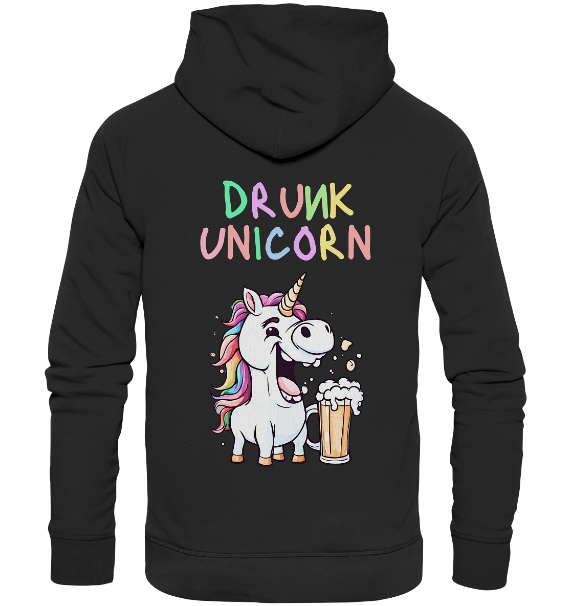 "Drunk Unicorn" | Hoodie Unisex [Backprint]