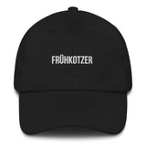 Baseballkappe "Frühkotzer" schwarz