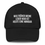 Baseballkappe "Was Früher Meine Leber War..." schwarz