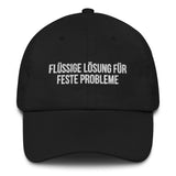 Baseballkappe "Flüssige Lösung Für Feste Probleme" schwarz