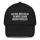 Baseballkappe "Geh Mal Bier Holen" schwarz