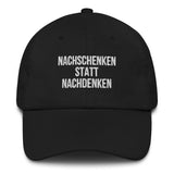 Baseballkappe "Nachschenken Statt Nachdenken" schwarz