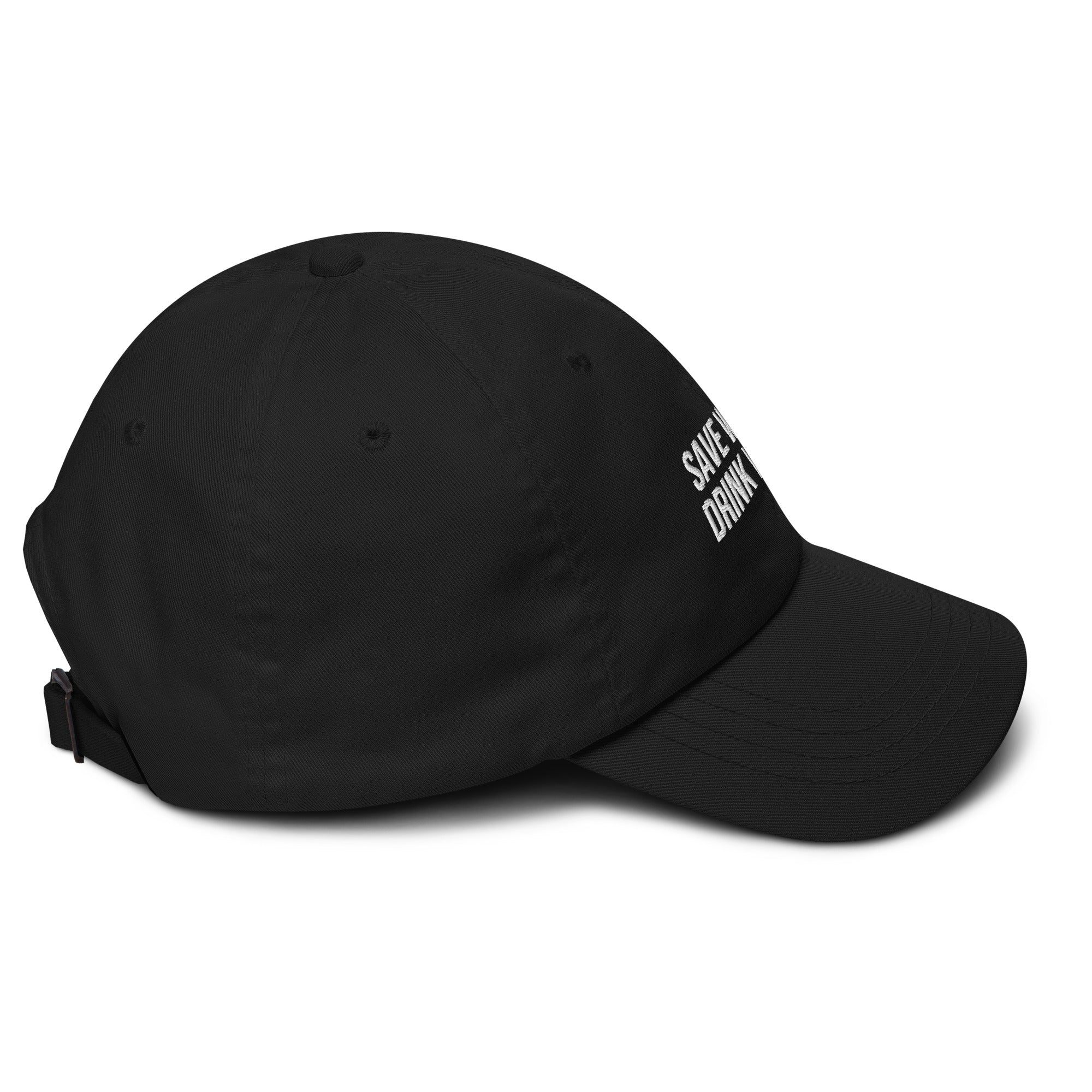 Baseballkappe "Save Water, Drink Vodka" schwarz