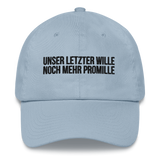 Baseballkappe "Unser Letzter Wille"