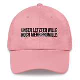 Baseballkappe "Unser Letzter Wille"