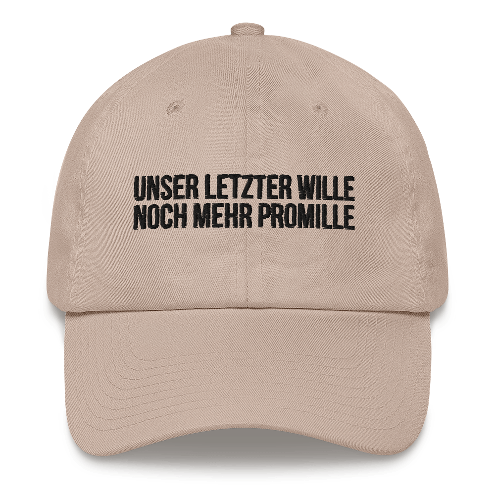 Baseballkappe "Unser Letzter Wille"