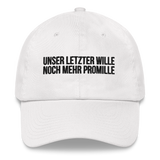 Baseballkappe "Unser Letzter Wille"
