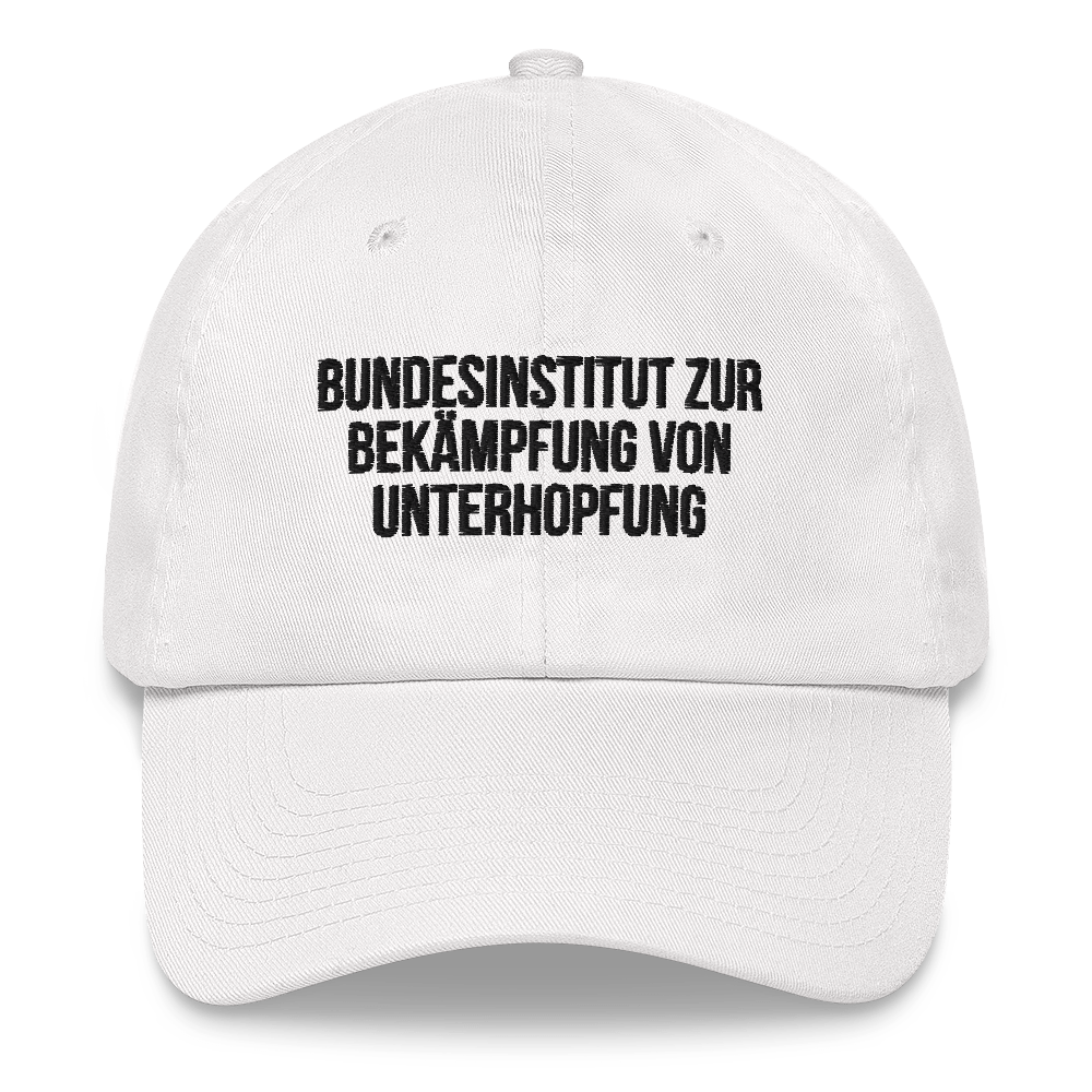 Baseballkappe "Bundesinstitut Zur Bekämpfung Von Unterhopfung"