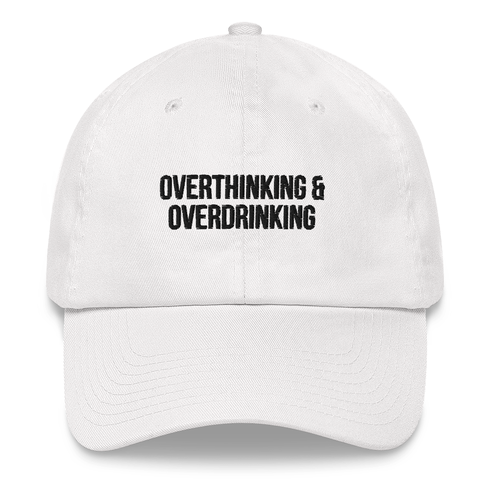 Baseballkappe "Overthinking & Overdrinking"
