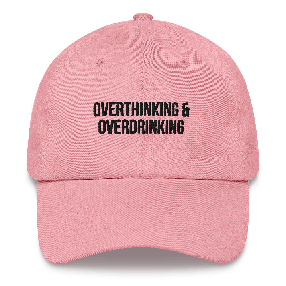 Baseballkappe "Overthinking & Overdrinking"