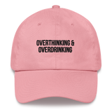 Baseballkappe "Overthinking & Overdrinking"