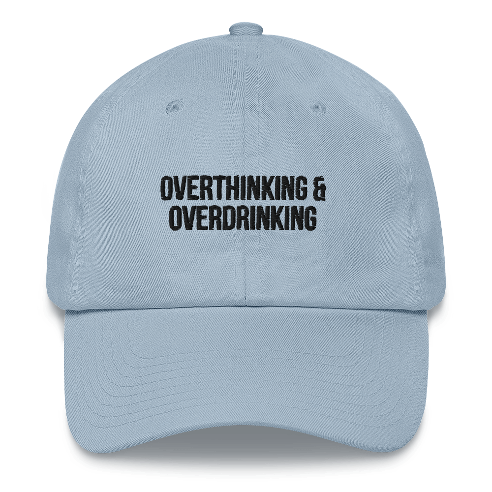Baseballkappe "Overthinking & Overdrinking"