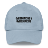 Baseballkappe "Overthinking & Overdrinking"