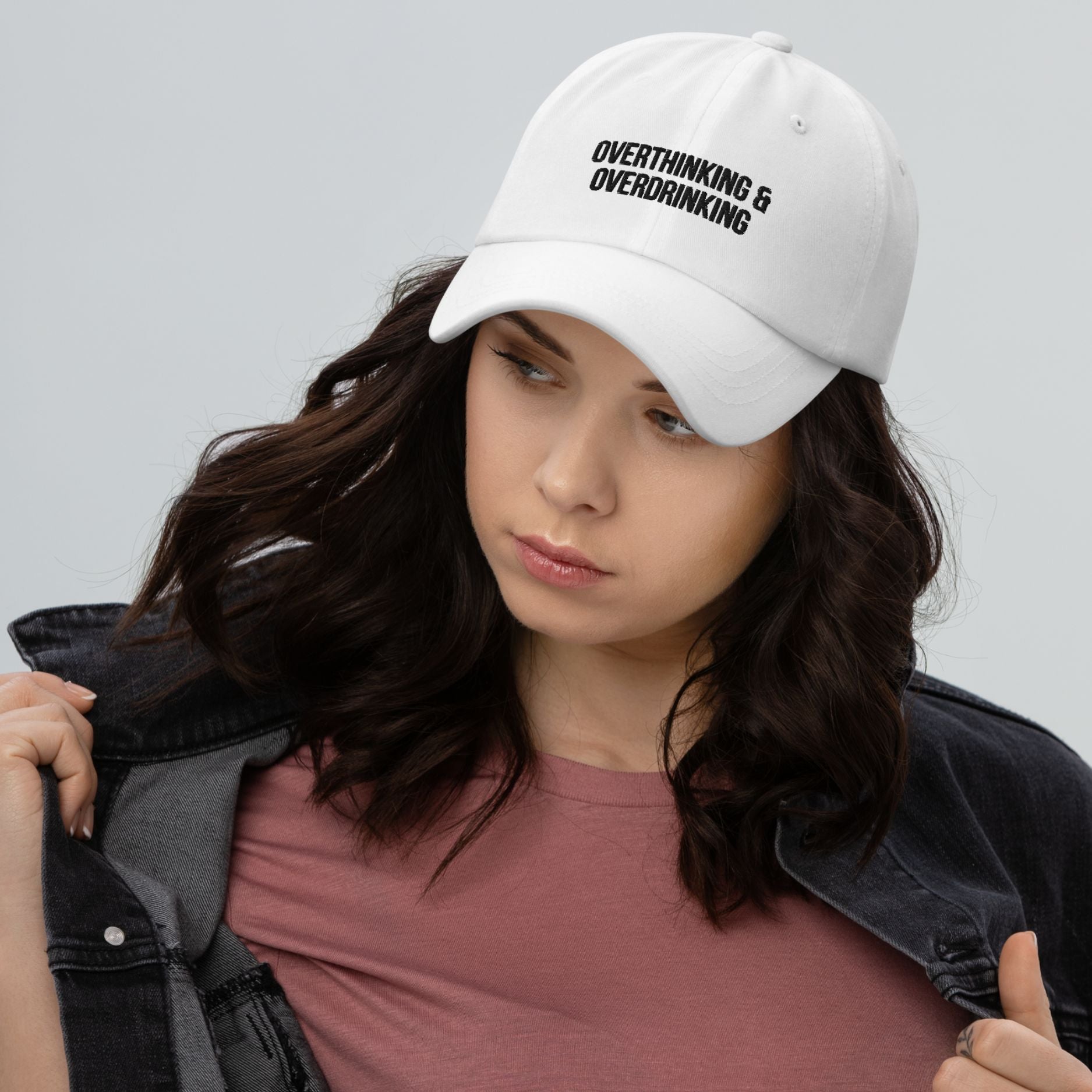 Baseballkappe "Overthinking & Overdrinking"