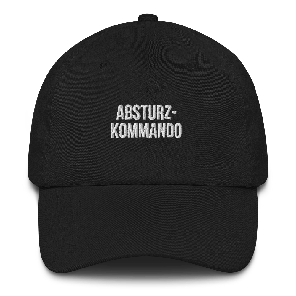 Baseballkappe "Absturzkommando" schwarz