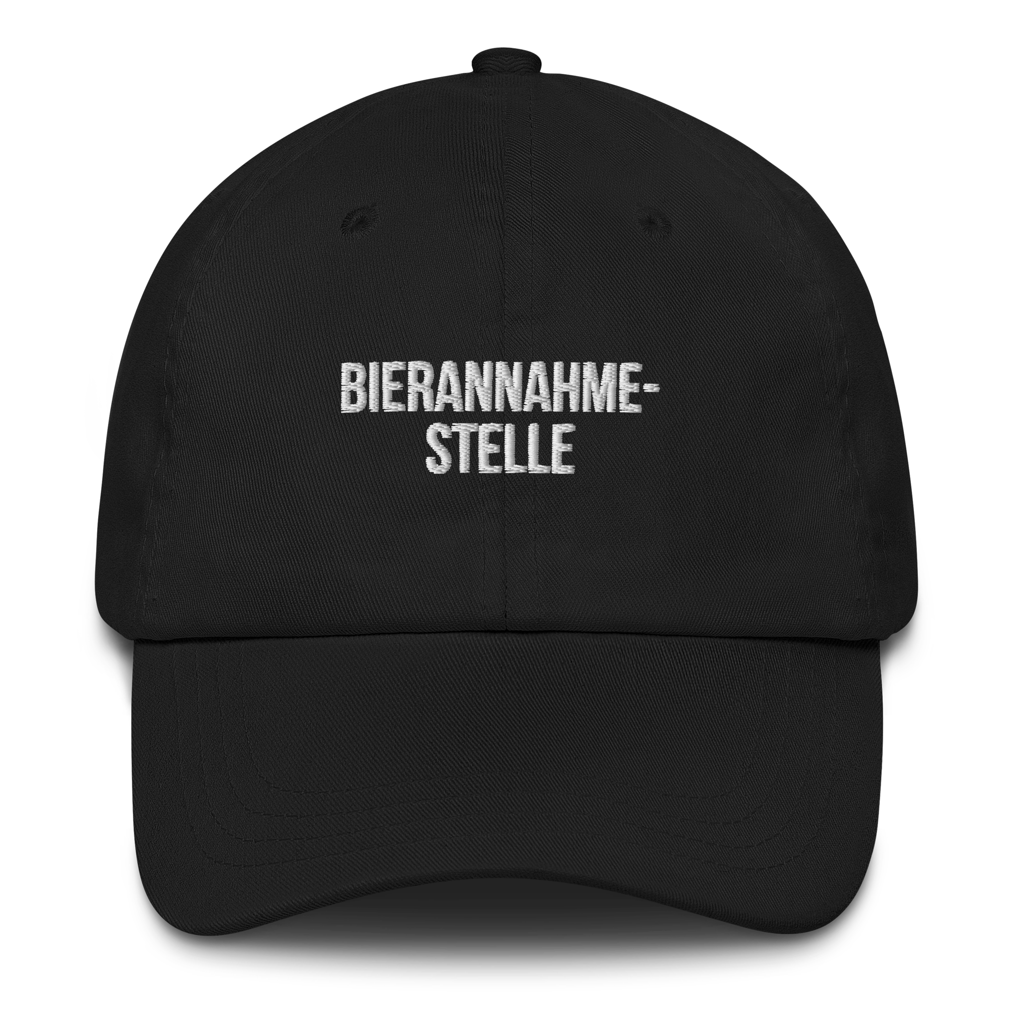 Baseballkappe "Bierannahme-Stelle" schwarz