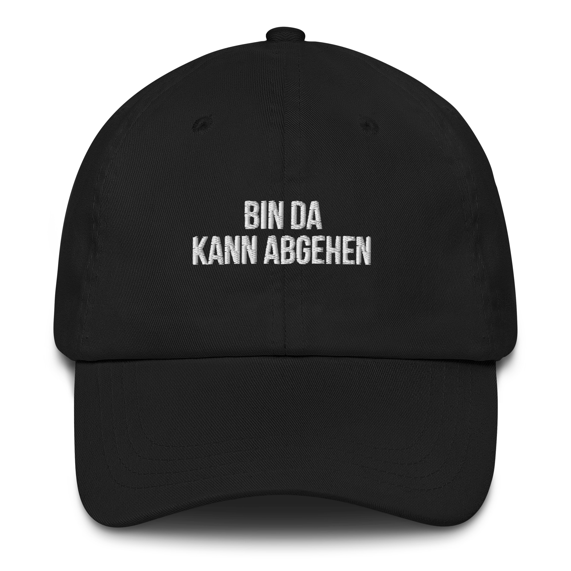 Baseballkappe "Bin Da Kann Abgehen" schwarz