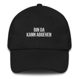 Baseballkappe "Bin Da Kann Abgehen" schwarz