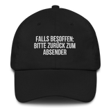 Baseballkappe "Falls Besoffen" schwarz