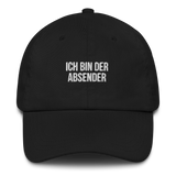 Baseballkappe "Ich Bin Der Absender" schwarz