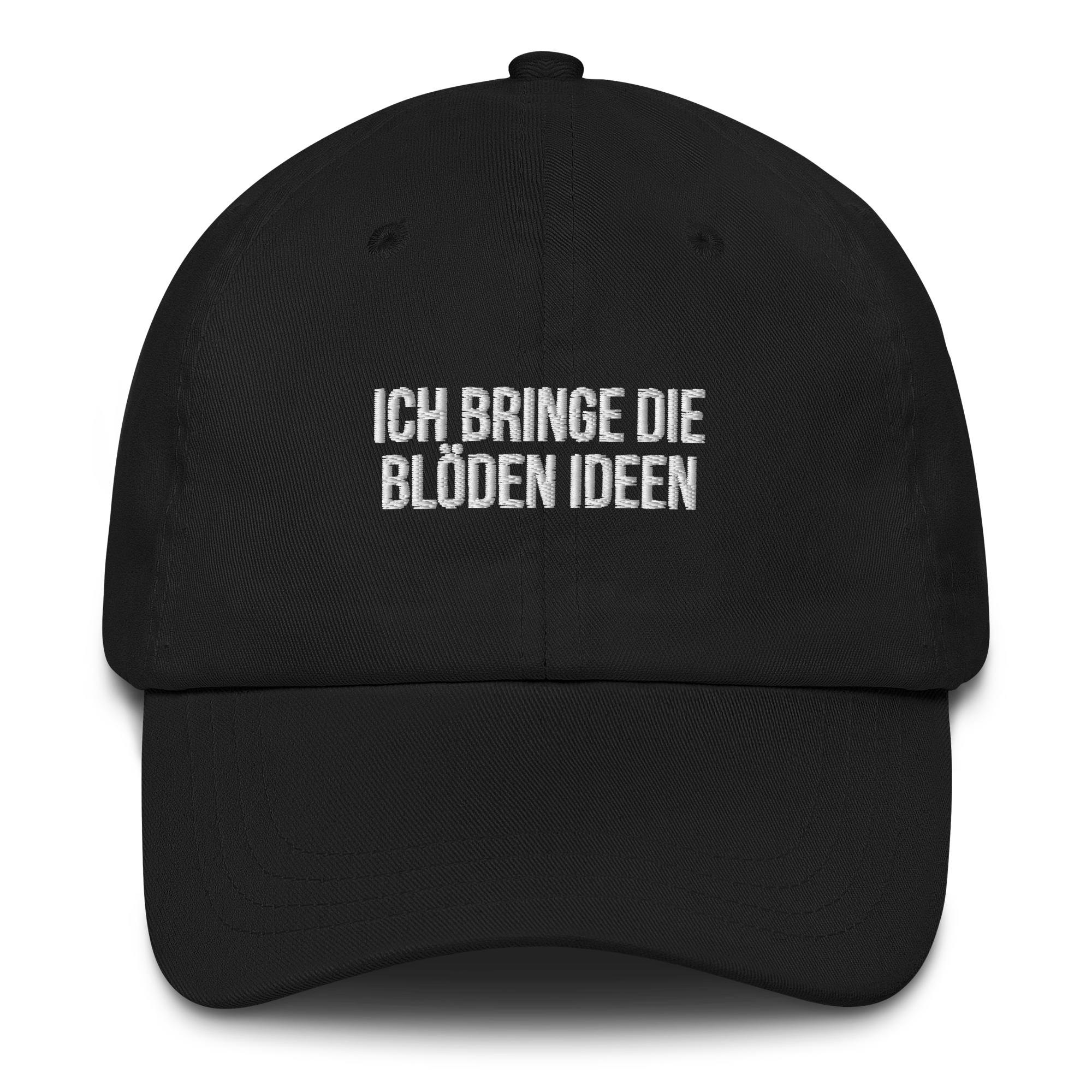 Baseballkappe "Ich Bringe Die Blöden Ideen" schwarz
