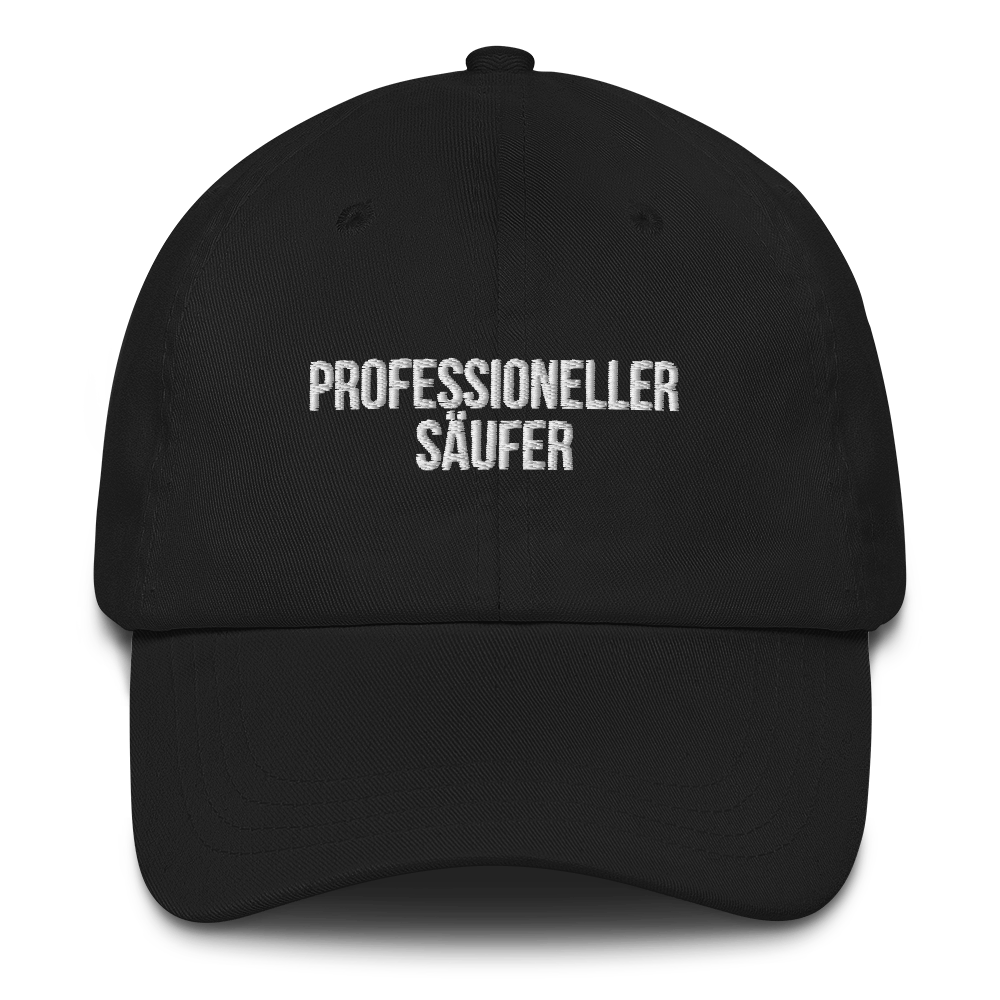 Baseballkappe "Professioneller Säufer" schwarz