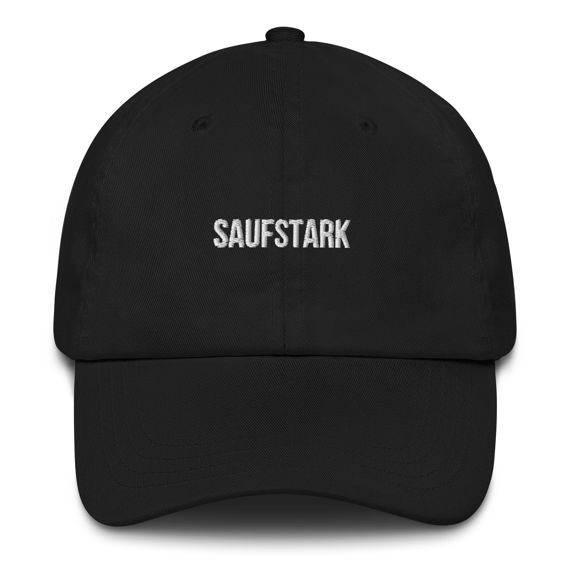 Baseballkappe "Saufstark" schwarz