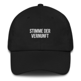 Baseballkappe "Stimme Der Vernunft" schwarz