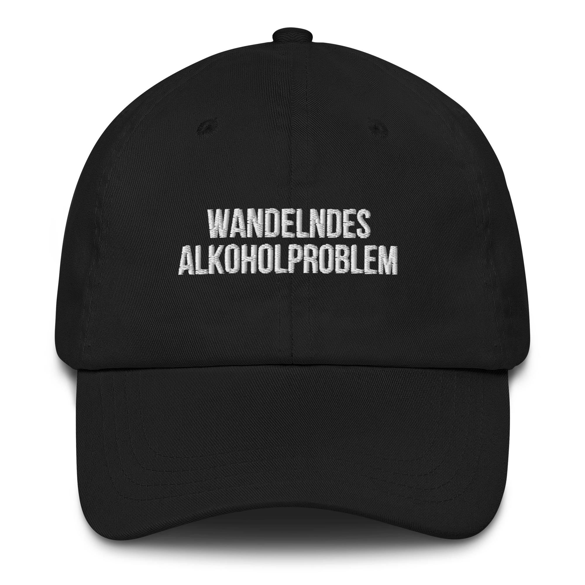 Baseballkappe "Wandelndes Alkoholproblem" schwarz