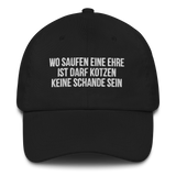 Baseballkappe "Wo Saufen Eine Ehre Ist..." schwarz