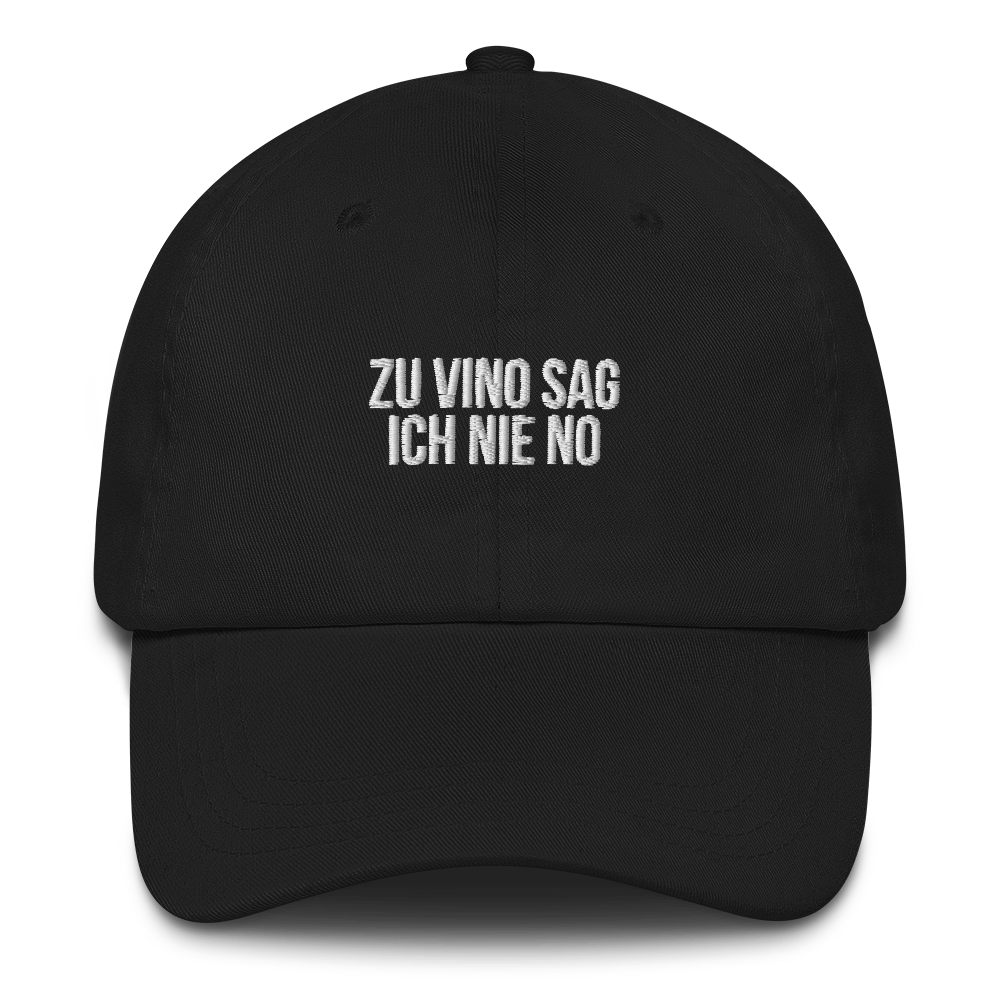 Baseballkappe "Zu Vino Sag Ich Nie No" schwarz