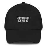 Baseballkappe "Zu Vino Sag Ich Nie No" schwarz