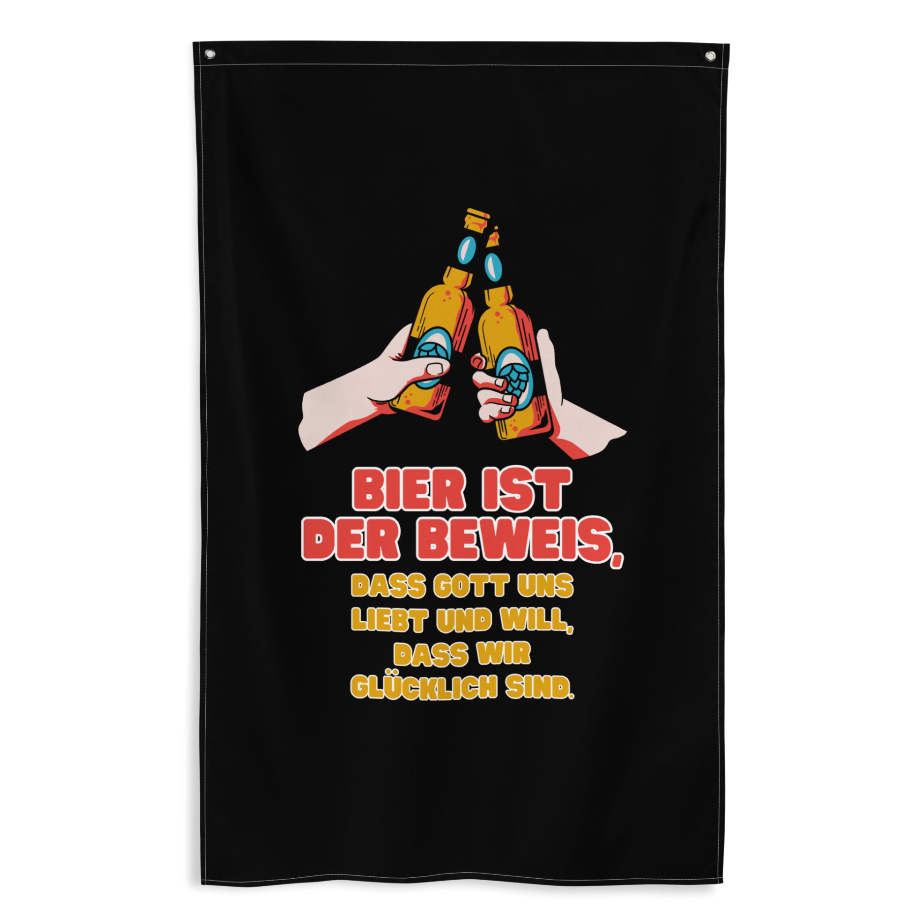 Flagge "Bier Ist Der Beweis" schwarz