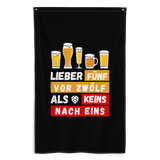 Flagge "Lieber Fünf Vor Zwölf" schwarz