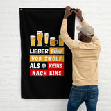 Flagge "Lieber Fünf Vor Zwölf" schwarz