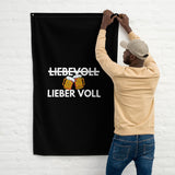 Flagge "Liebevoll / Lieber Voll" schwarz