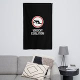 Flagge "Vorsicht Eskalation" schwarz