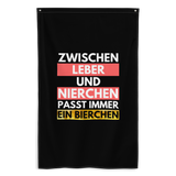 Flagge "Zwischen Leber Und Nierchen..." schwarz