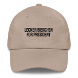 Baseballkappe "Lecker Bierchen For President"