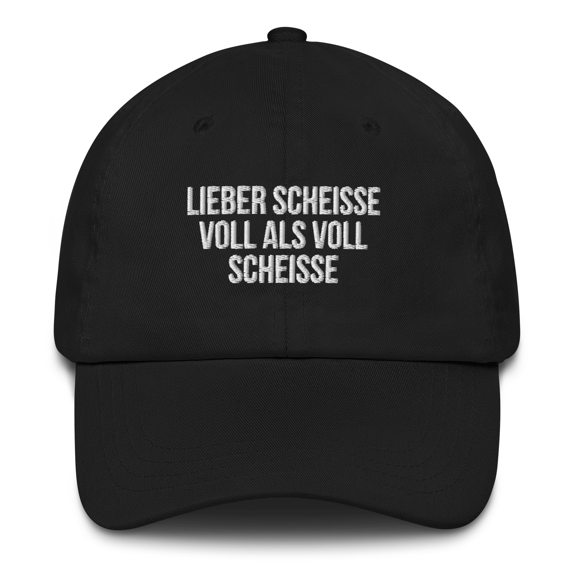 Baseballkappe "Lieber Scheisse Voll Als Voll Scheisse" schwarz