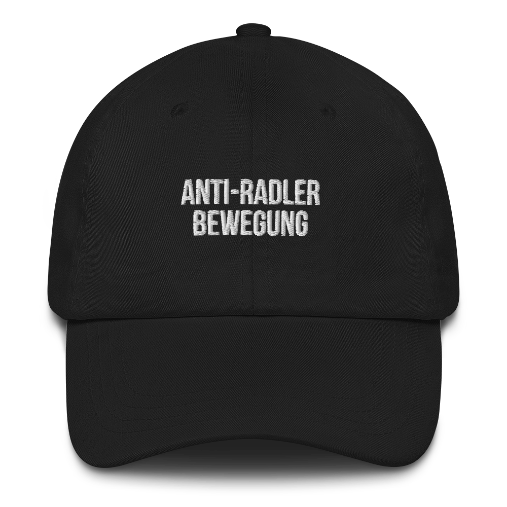 Baseballkappe "Anti-Radler Bewegung" schwarz