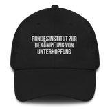 Baseballkappe "Bundesinstitut zur Bekämpfung von Unterhopfung" schwarz