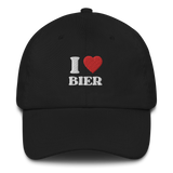 Baseballkappe "I Love Bier" schwarz