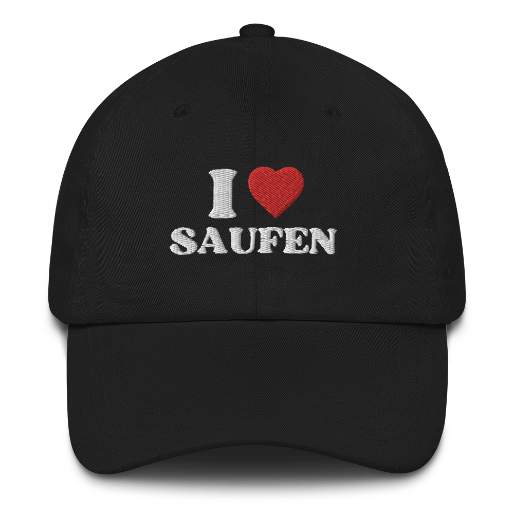 Baseballkappe "I Love Saufen" schwarz