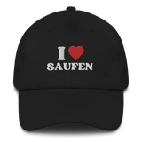 Baseballkappe "I Love Saufen" schwarz