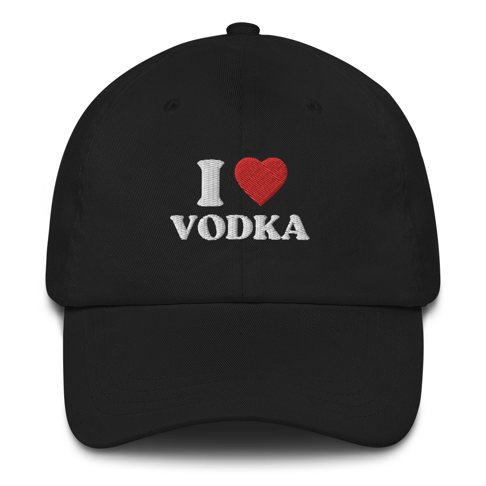 Baseballkappe "I Love Vodka" schwarz