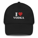Baseballkappe "I Love Vodka" schwarz