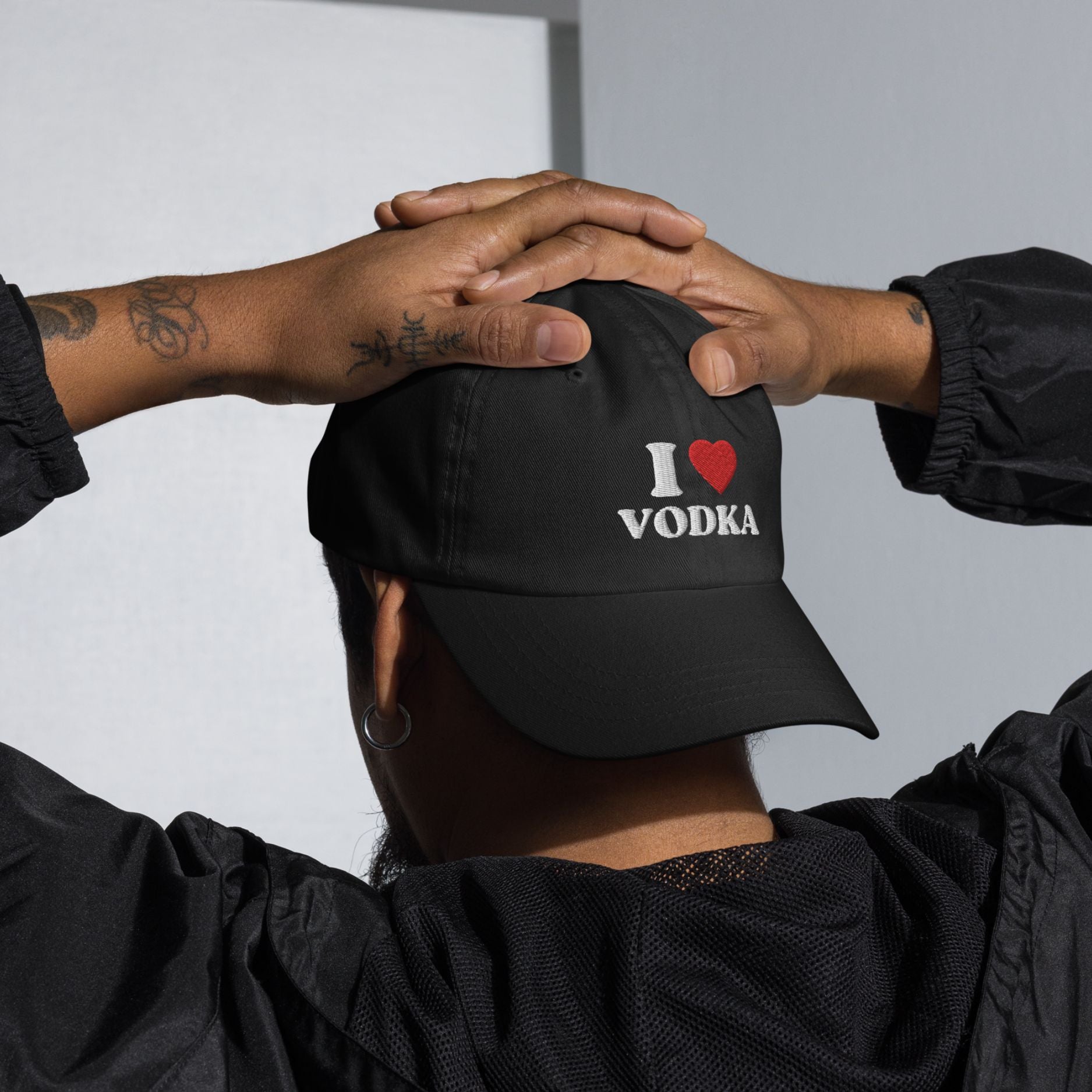 Baseballkappe "I Love Vodka" schwarz