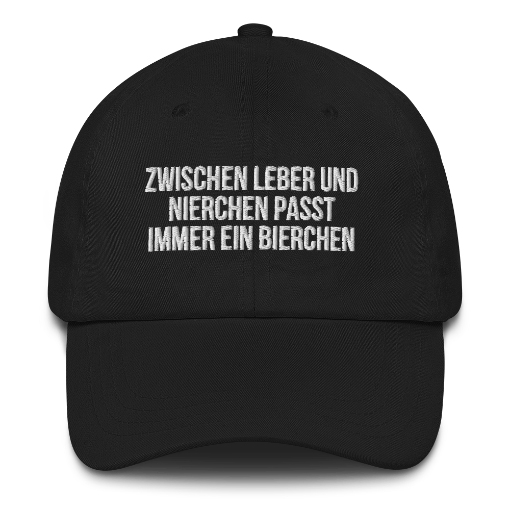 Baseballkappe "Zwischen Leber Und Nierchen..." schwarz