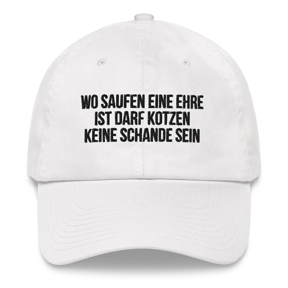 Baseballkappe "Wo Saufen Eine Ehre Ist..."